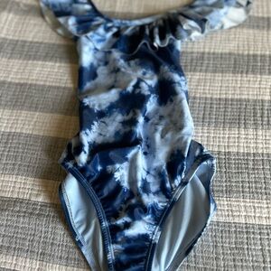 GAP Kids Blue Tie-Dye One Piece Swimsuit